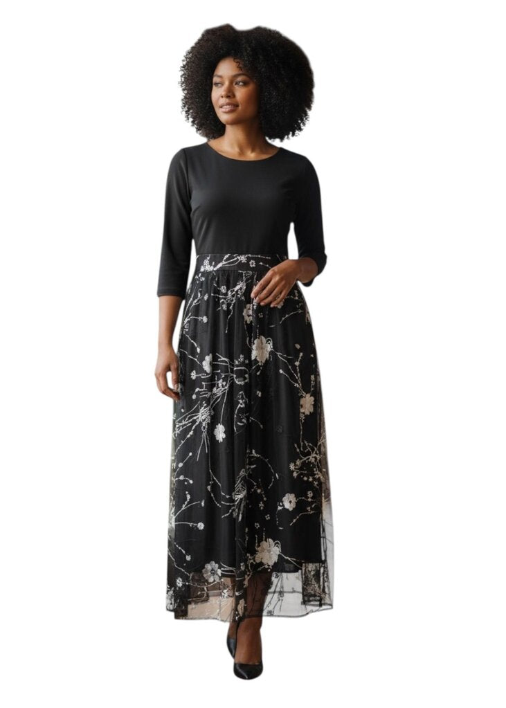 Long Sleeve Floral Maxi / ID5