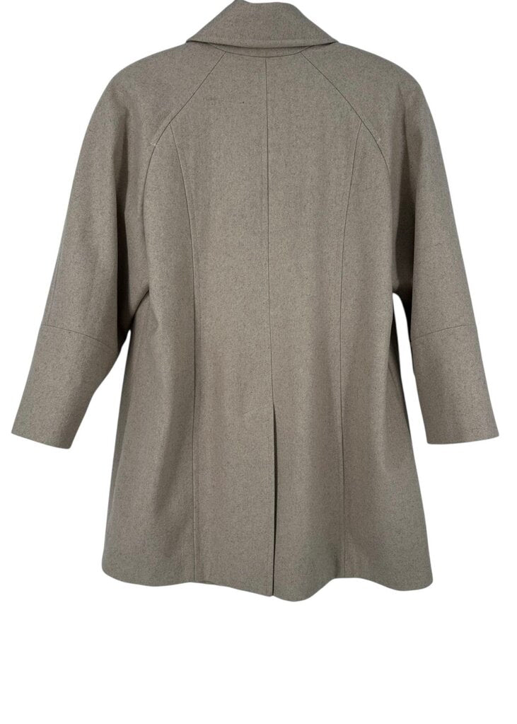 London Womens Fog 1x 4-Button Tan Winter Coat with Pockets
