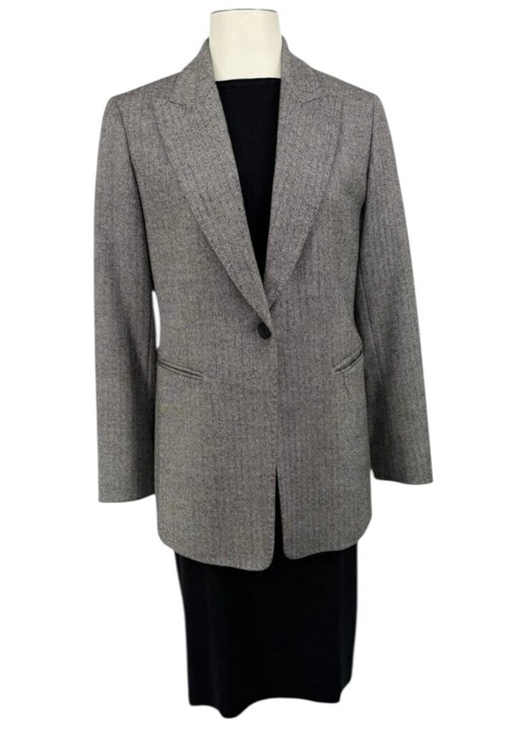 Wool Houndstooth Blazer