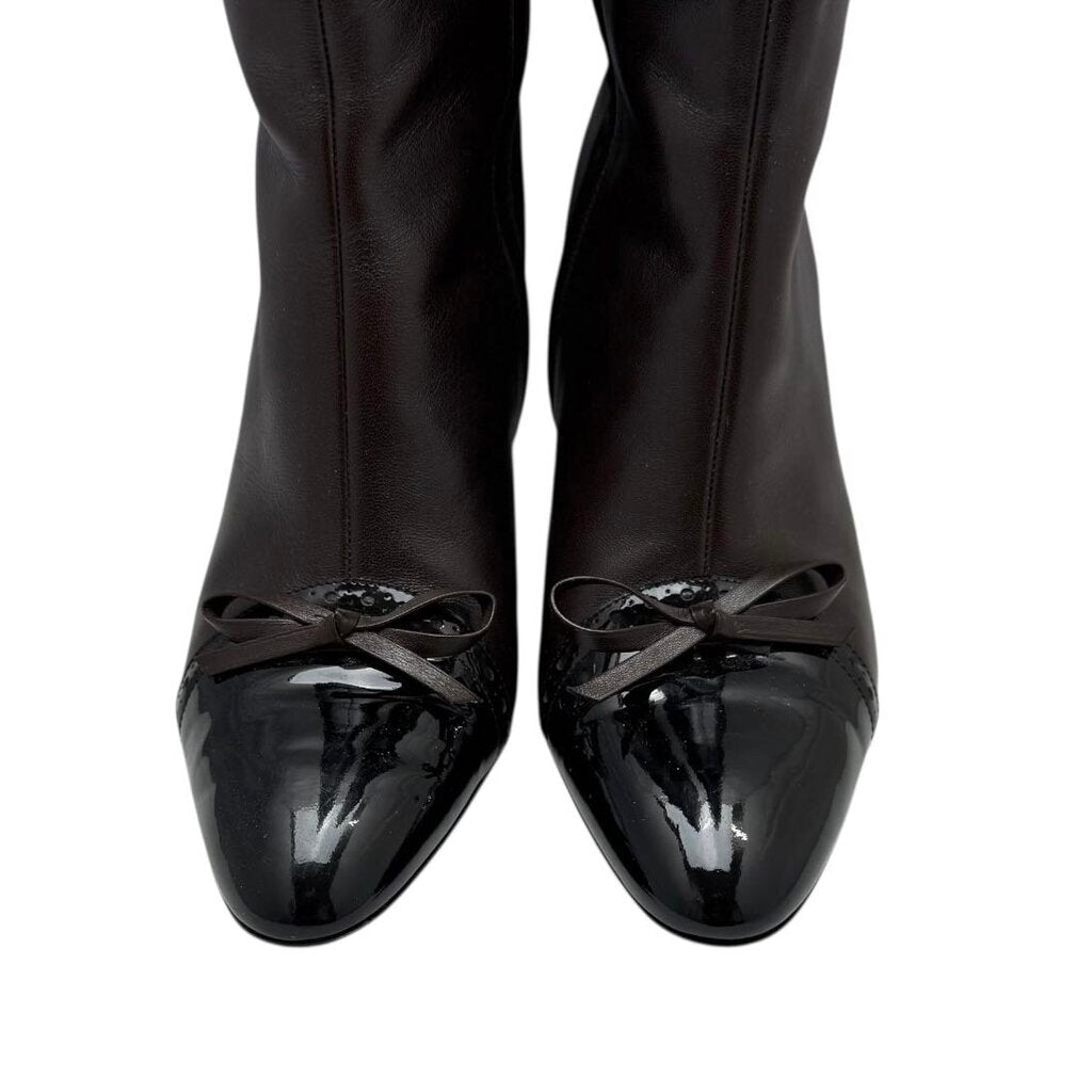 Patent Calf Leather Heeled Boot \ JA5