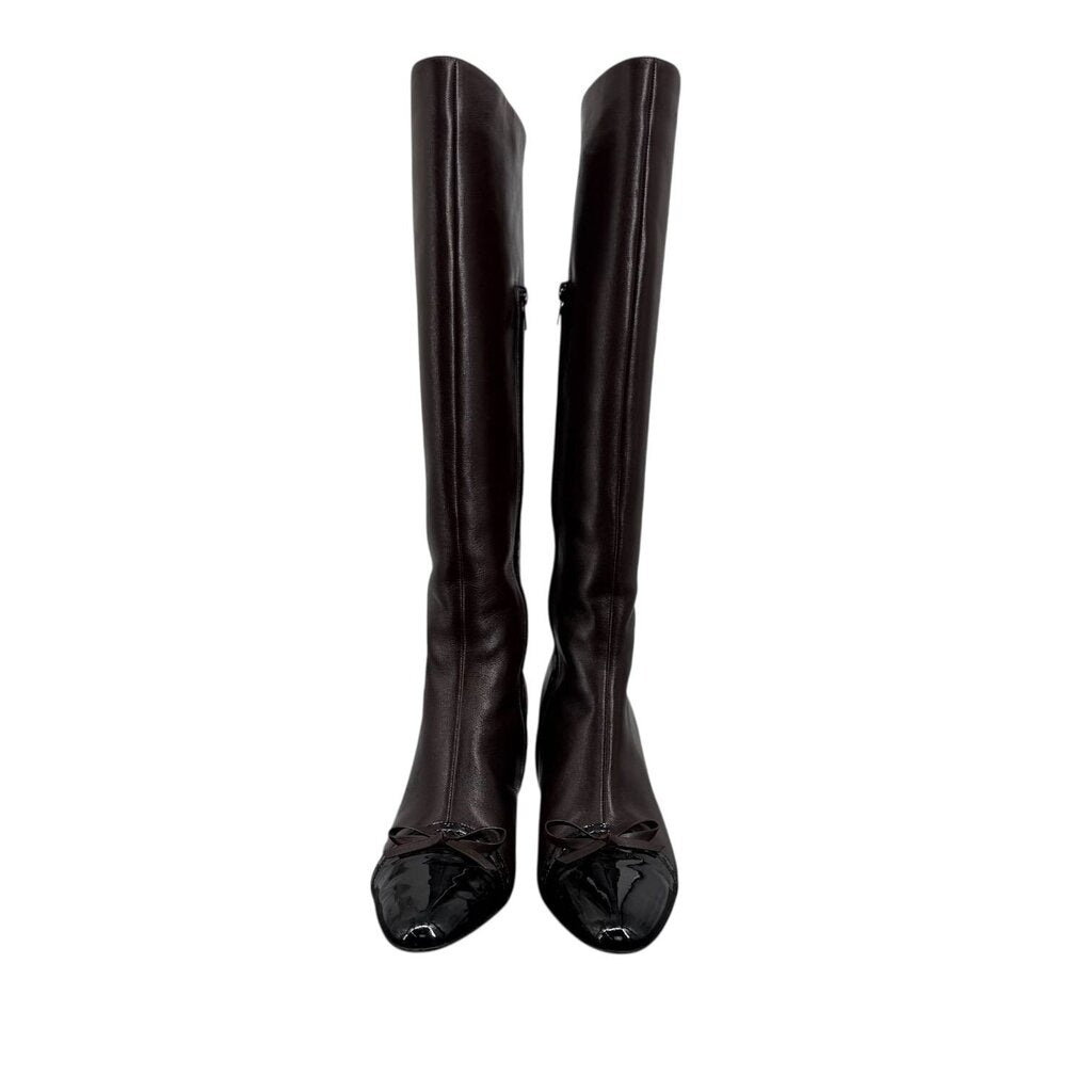 Patent Calf Leather Heeled Boot \ JA5