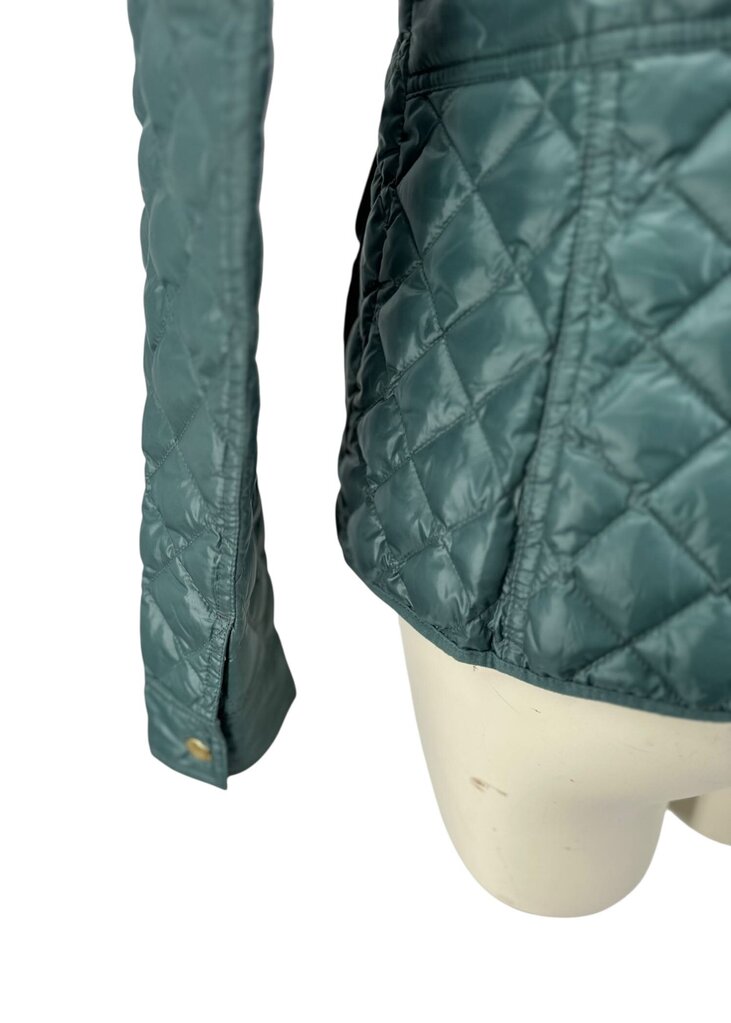 Weekend by Max Mara Women's Black Diamond Quilted Car Coat with Corduroy Collar