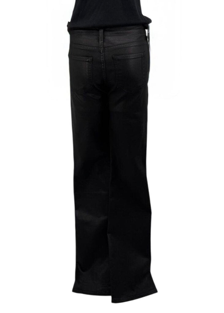 Waxed Split Hem Rivet Jeans