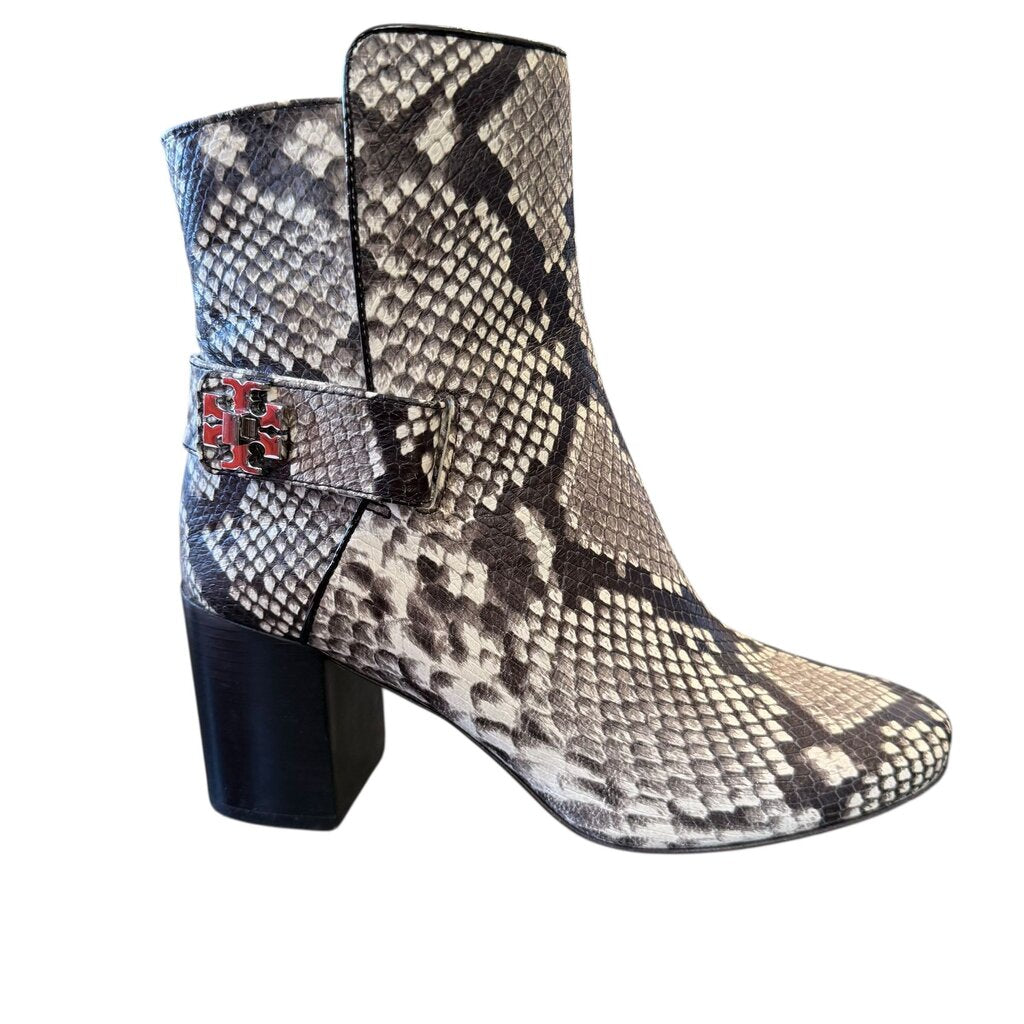 Kira Snakeskin Embossed Leather Boot
