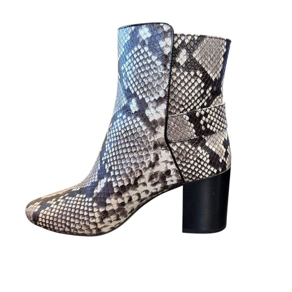 Kira Snakeskin Embossed Leather Boot