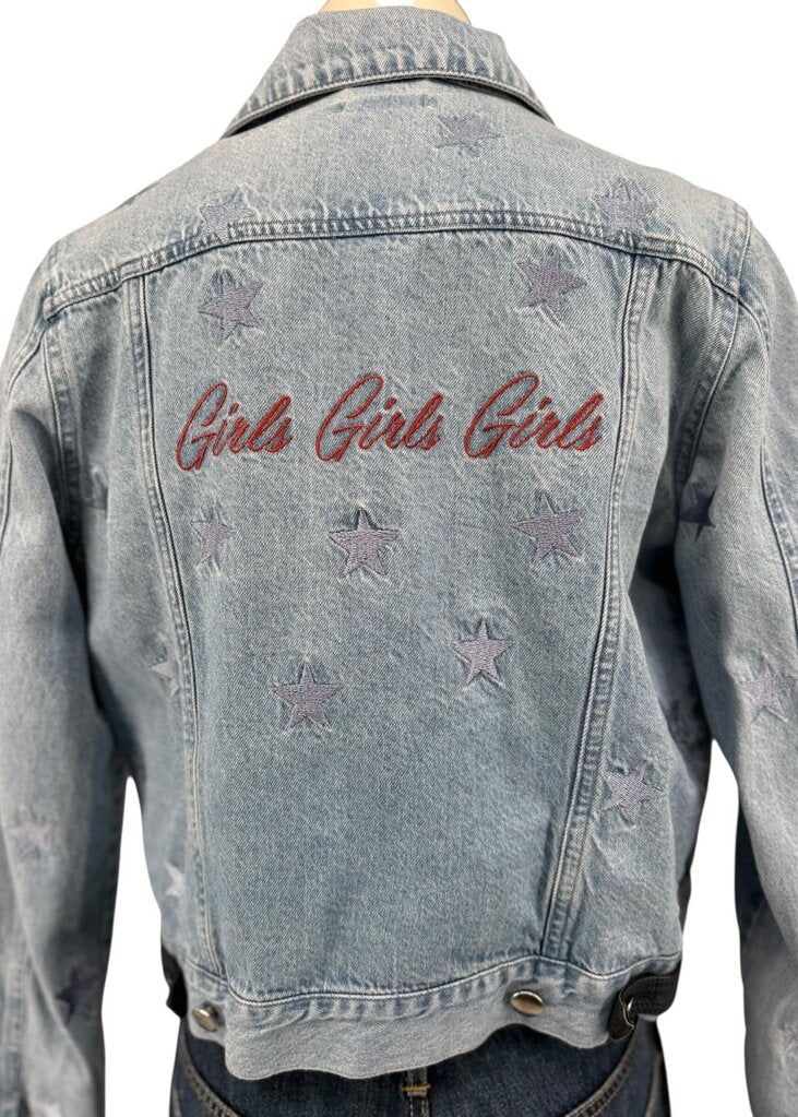 Samantha Sipos Star Jean Jacket with Collar