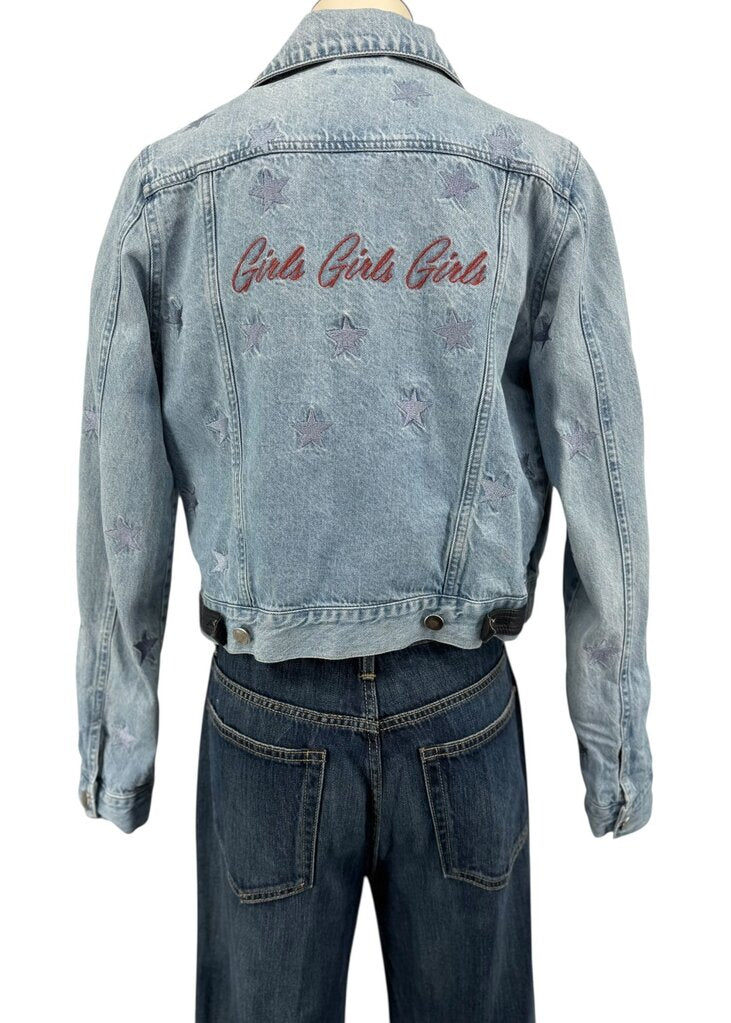 Samantha Sipos Star Jean Jacket with Collar