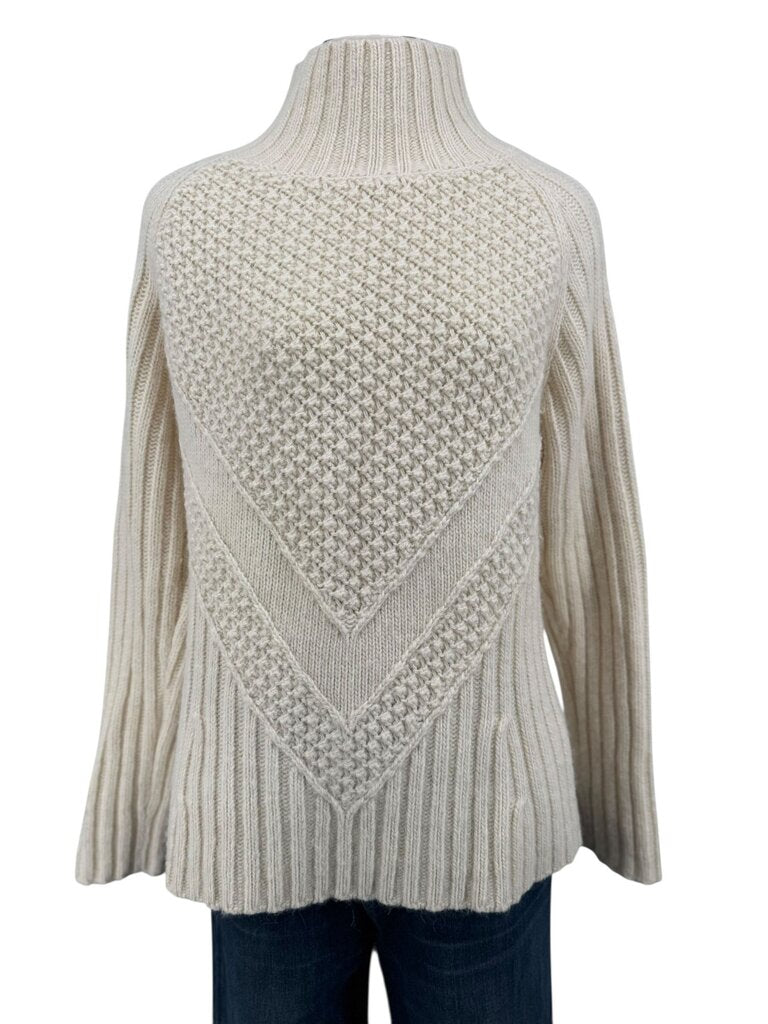 Theory 100% Cashmere Womens Cream Sweater
