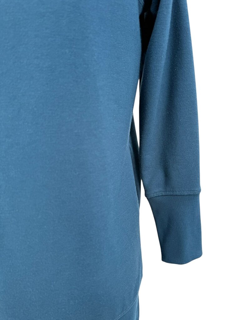 Athleta Teal Sweatshirt XS Womens Ribbed Sleeves