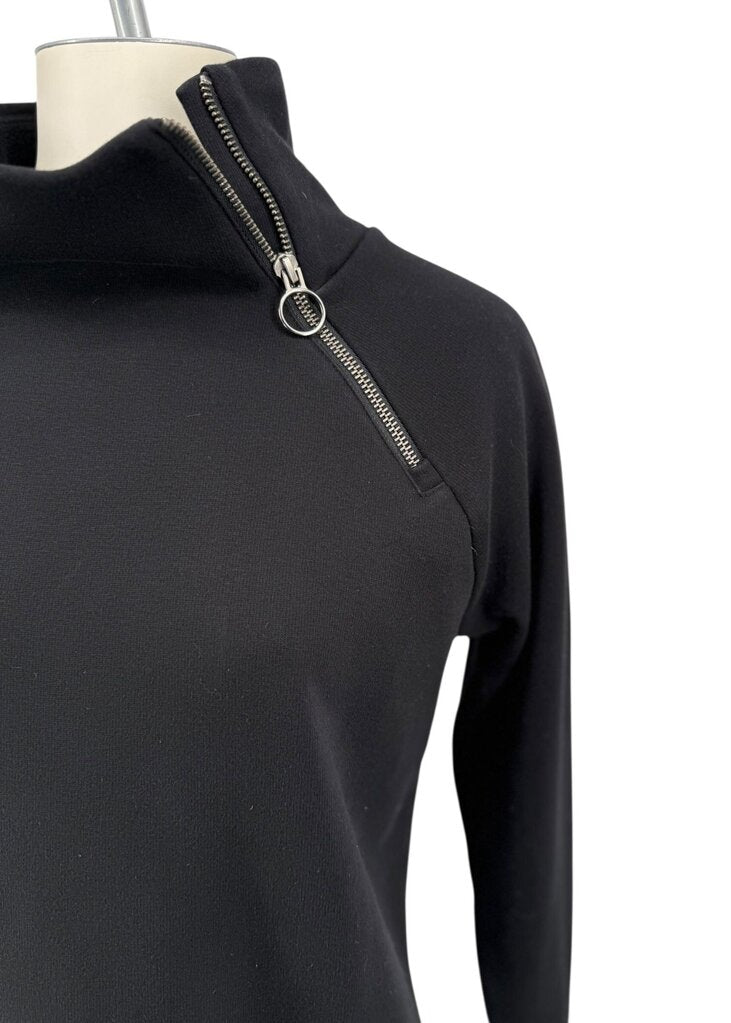 Athleta, Black Side Zip Collar, SweaterDress, Pre-Owned