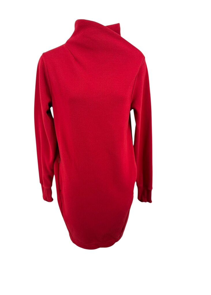 Athleta Red Women's High Collar Sweatshirt Dress