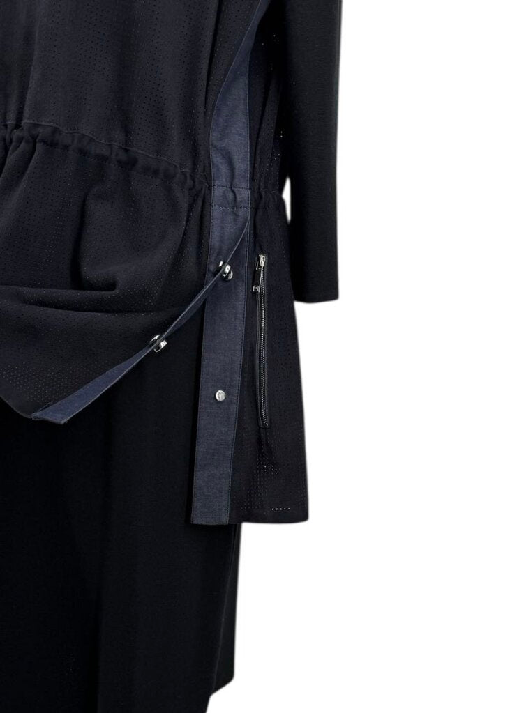 Perforated Suede/Denim Vest