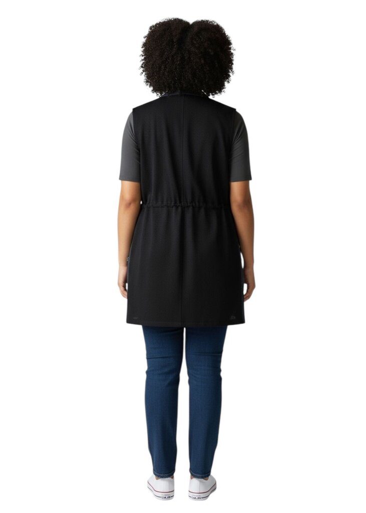 Perforated Suede/Denim Vest