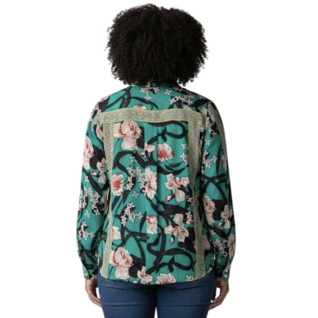 On Your Team Floral Button Up Top