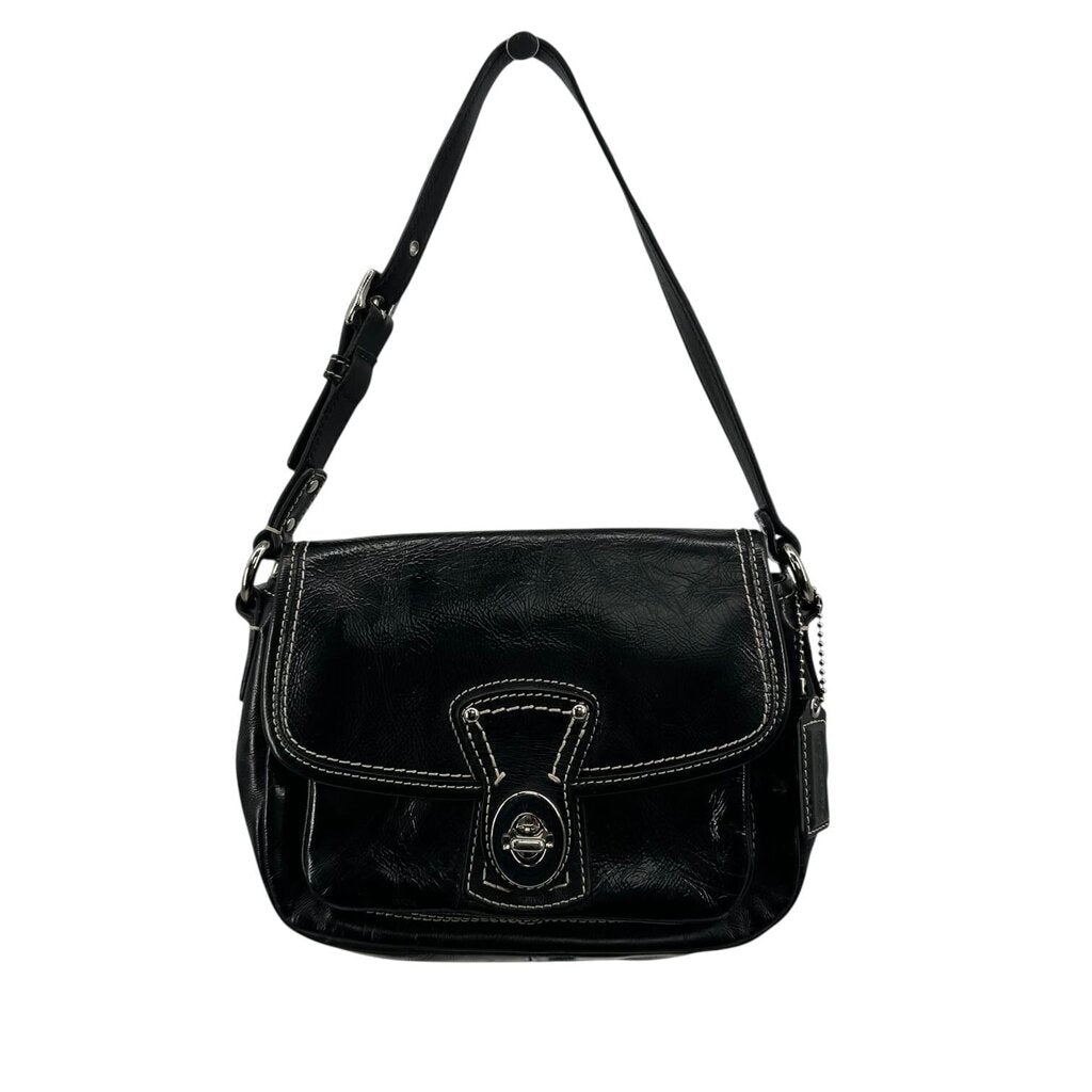 Leather Flap Closure Handbag