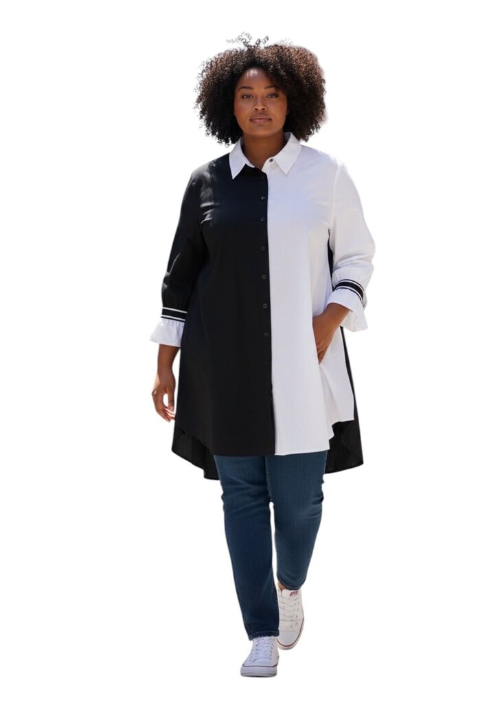 Better Half Colorblock Button Up Shirt Dress