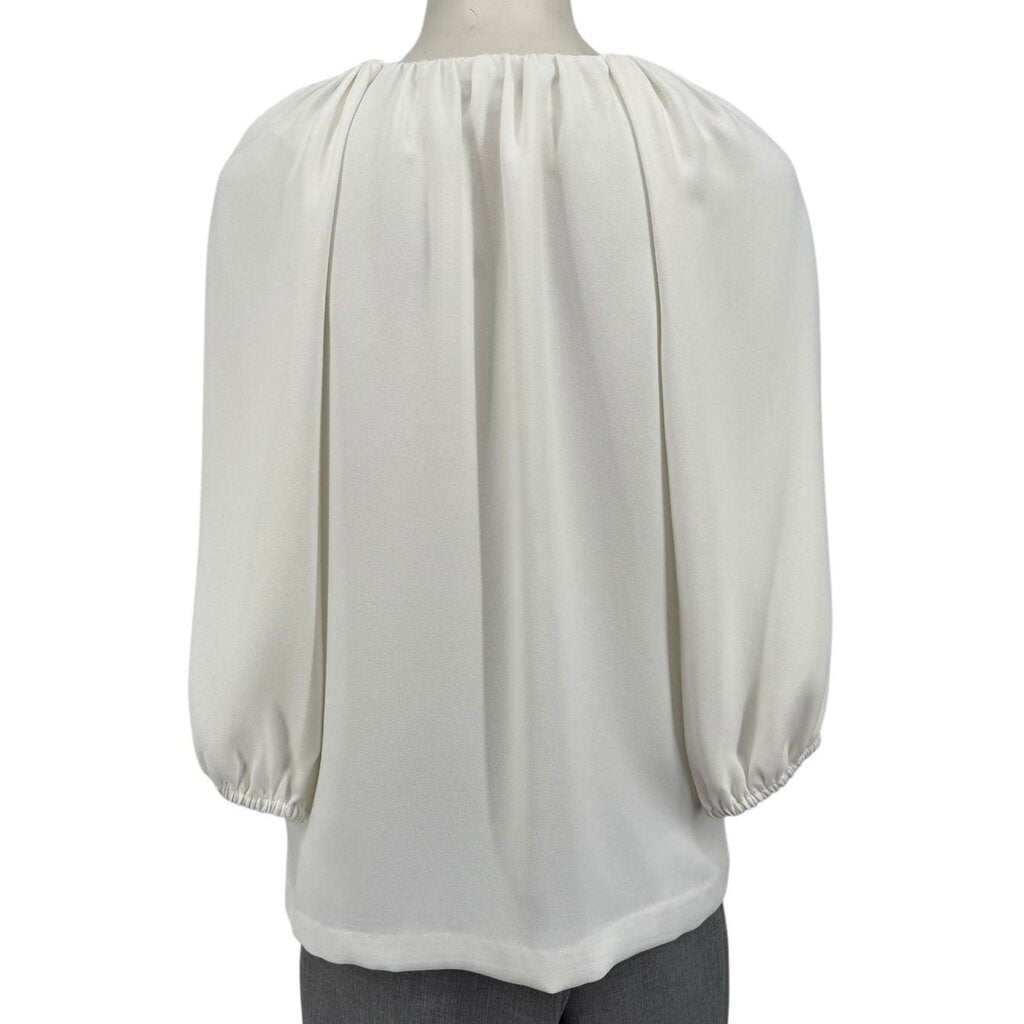 Trina Turk White V Neck Top
