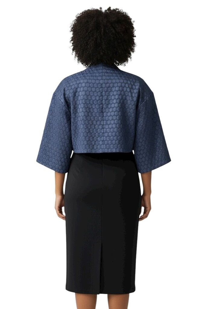 Blue Collar Button Up Cropped Jacket/JE5