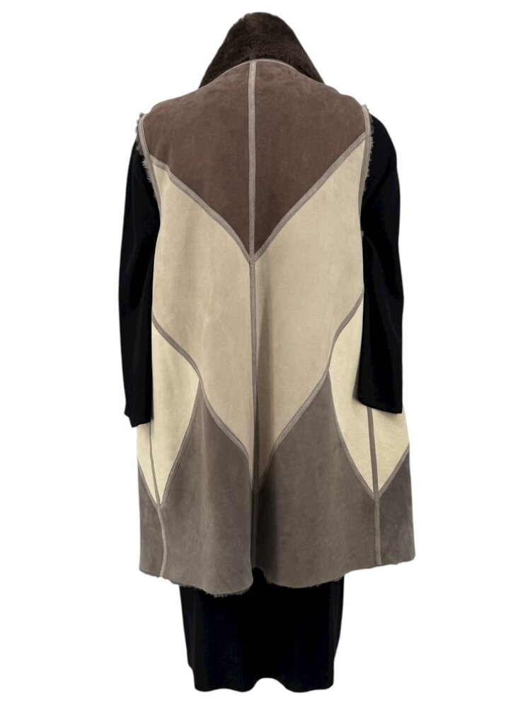 Lafayette 148 Brown Patch Vest