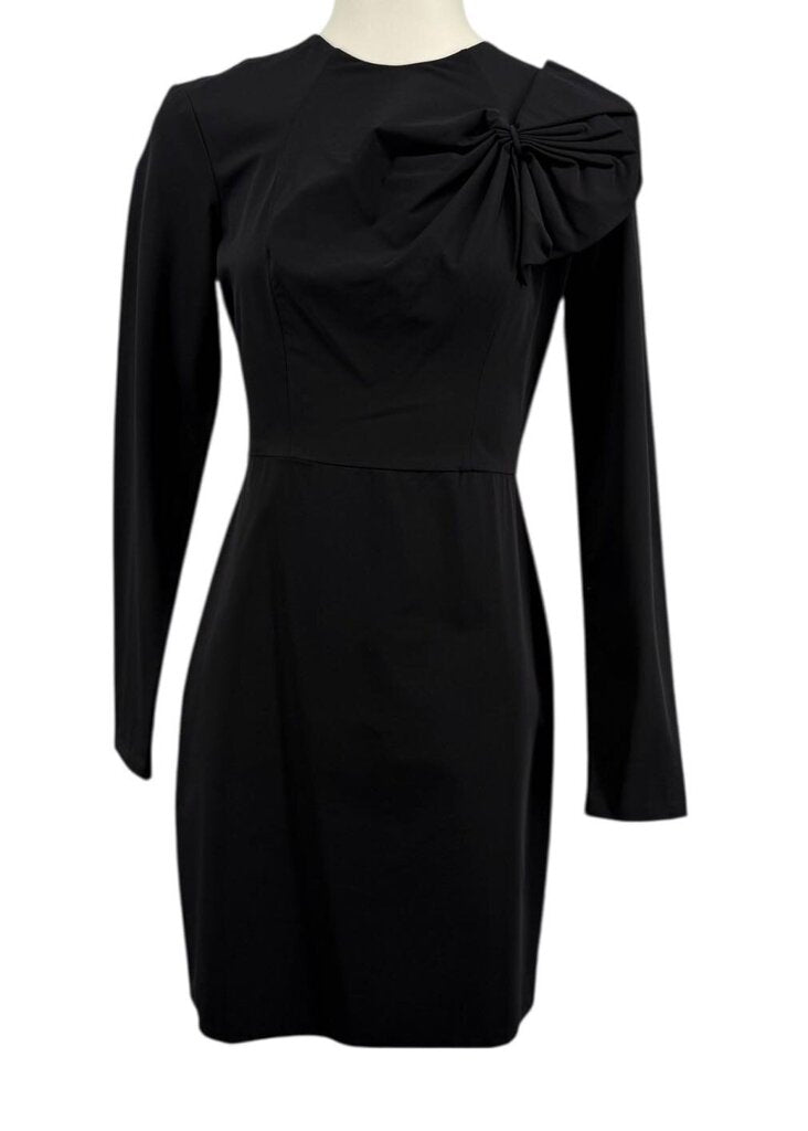 Shoulder Bow Long Sleeve Mini Dress