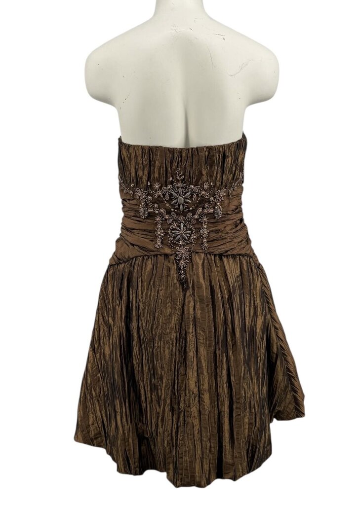 Metallic Beaded Front Mini Dress/KA5