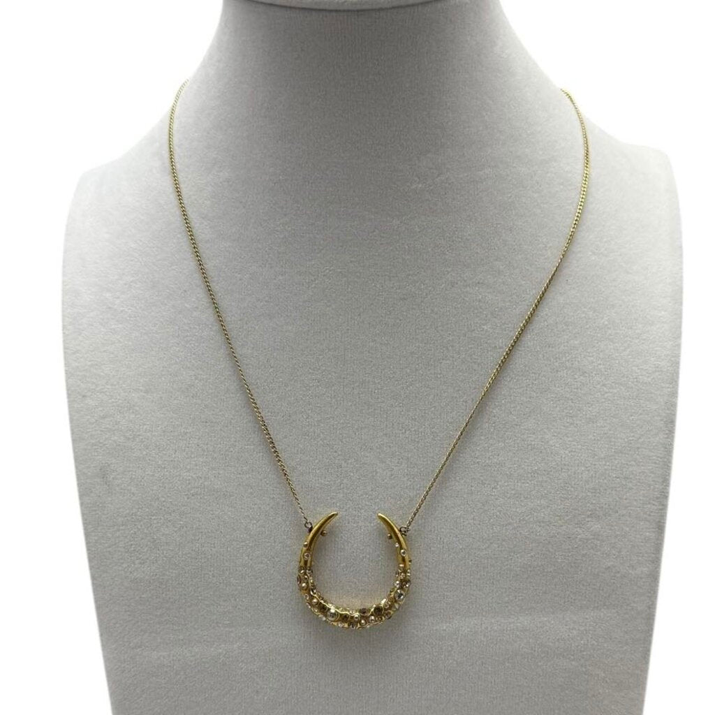 Crystal Horseshoe Pendant Necklace