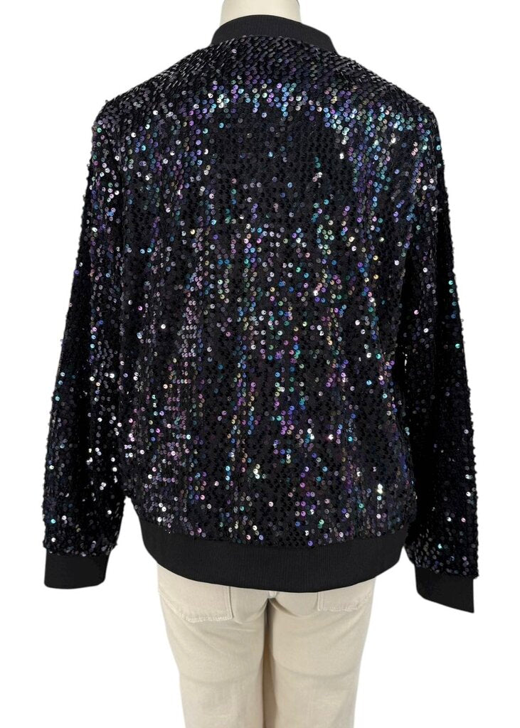 Sequins Moto Zip Long Slv/KA5