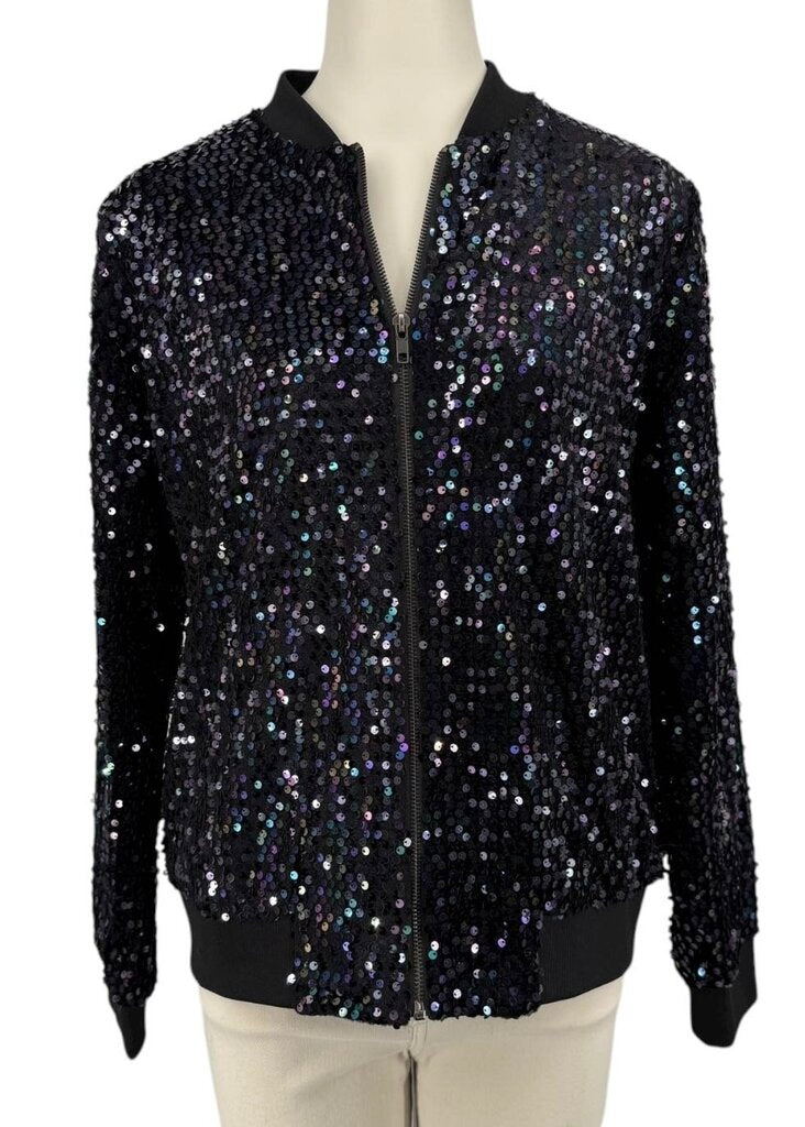 Sequins Moto Zip Long Slv/KA5
