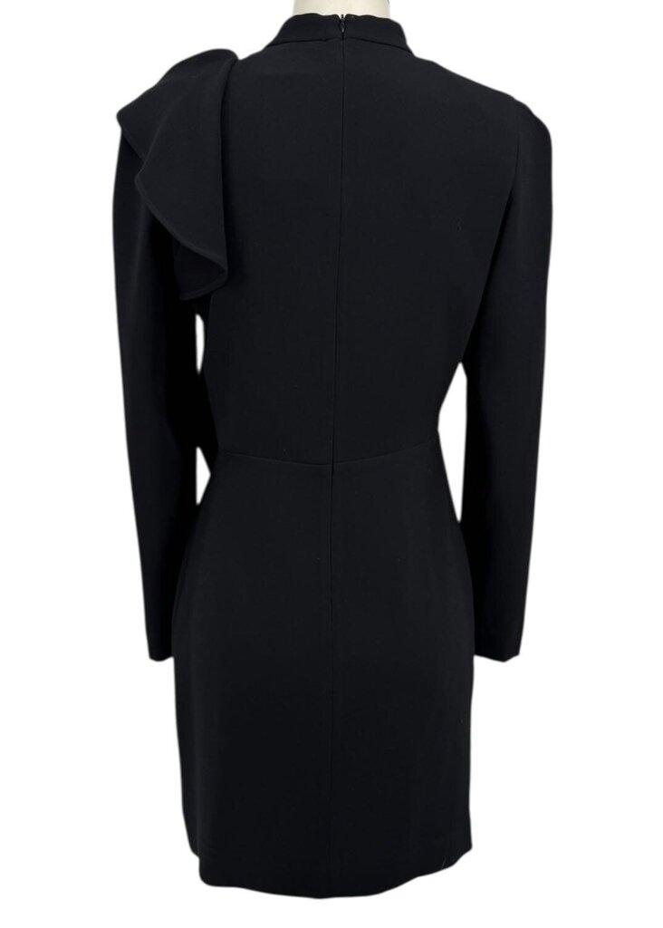 Business Blk Long Slv Ruffle