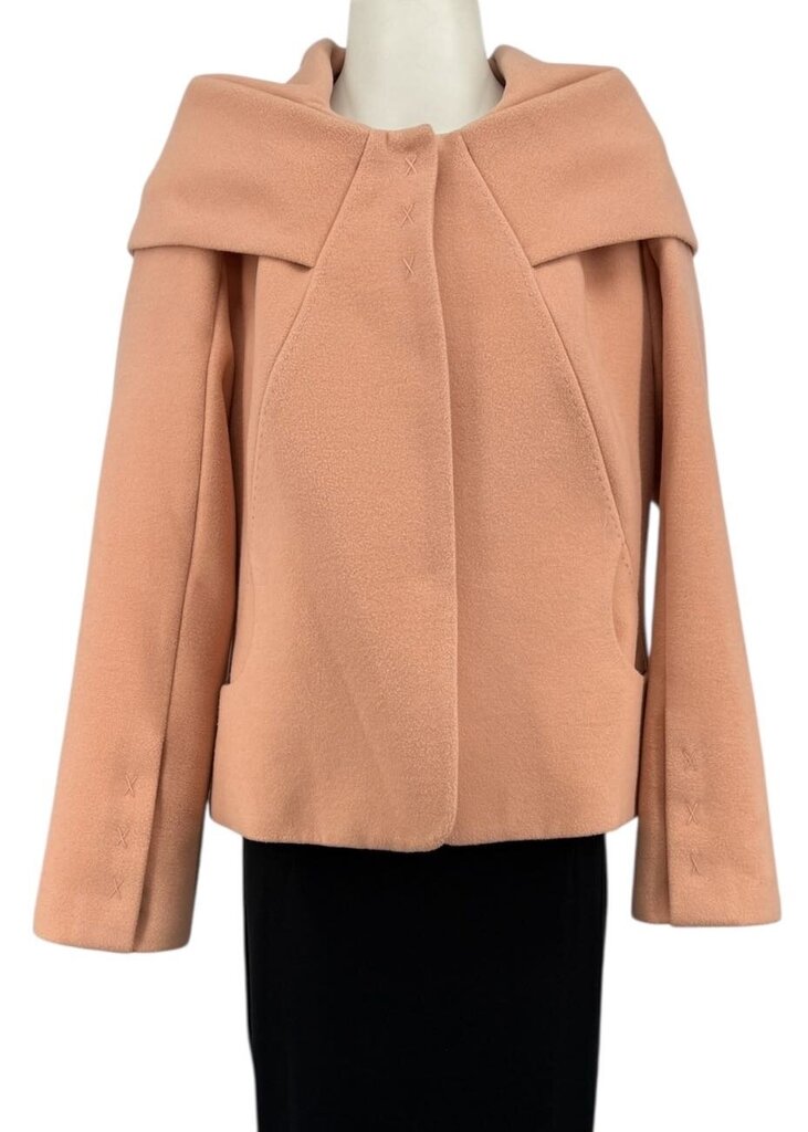 Pink Cowl Neck Vintage Coat