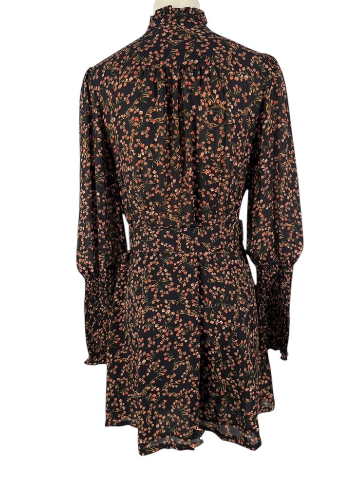 Nicholas Floral Long Sleeve Dress with Belt