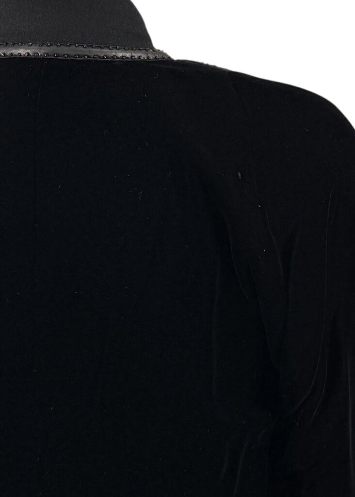 1980s Haute Couture Velvet and Leather Beaded Jacket