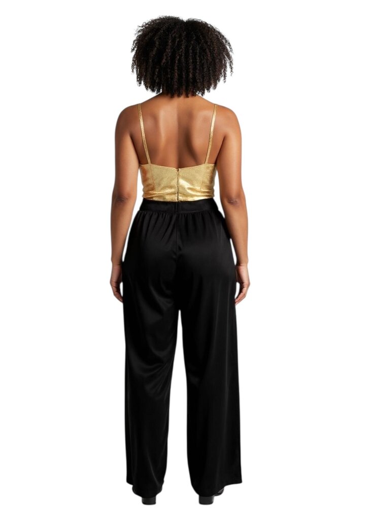 Wide Leg Satin Pants