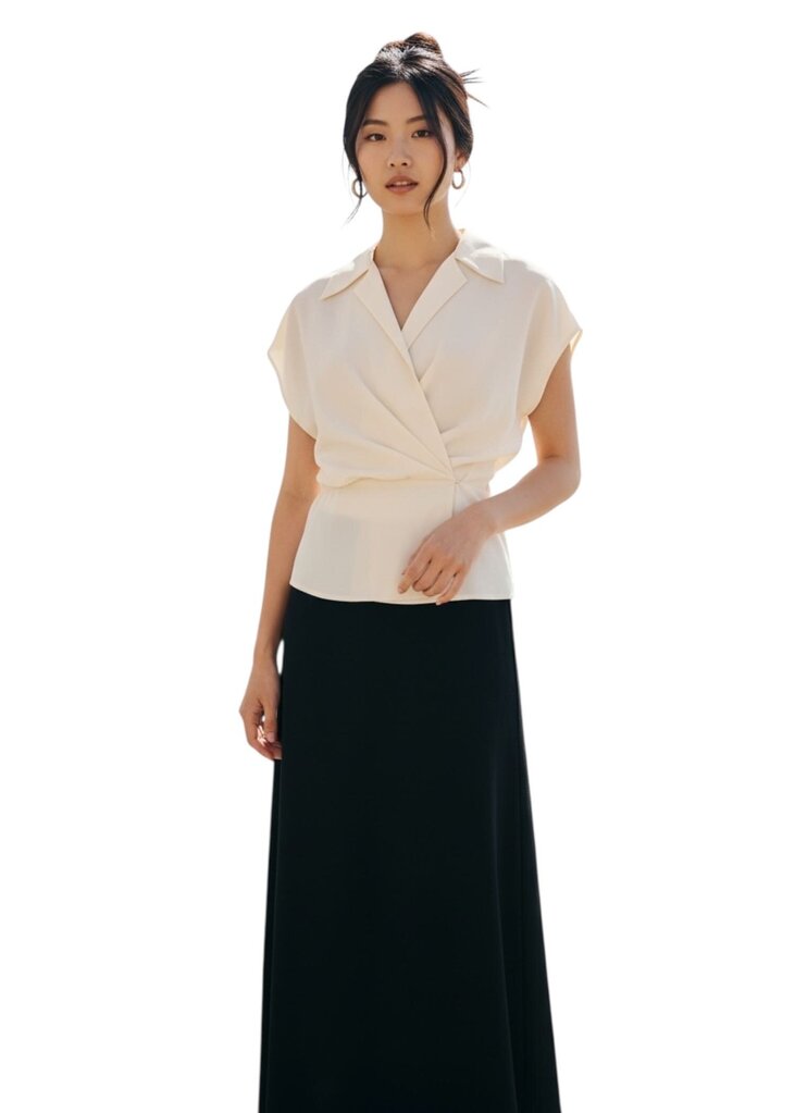 Vintage Silk Faux Wrap Top