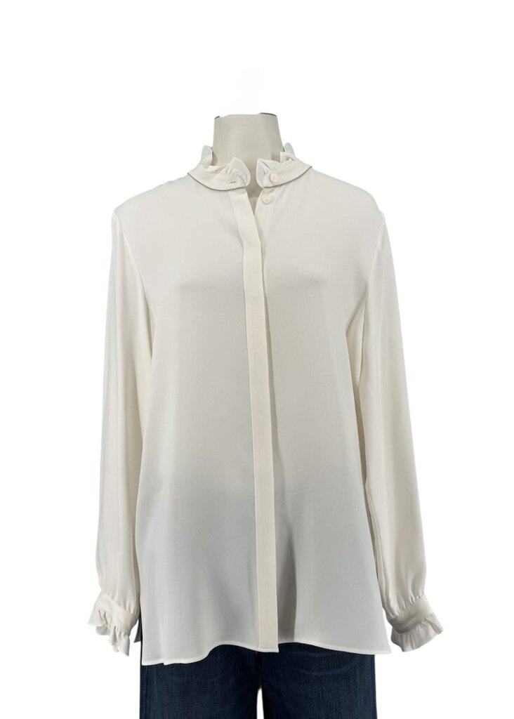 Marcasite Sparkle Ruffle Collar Blouse