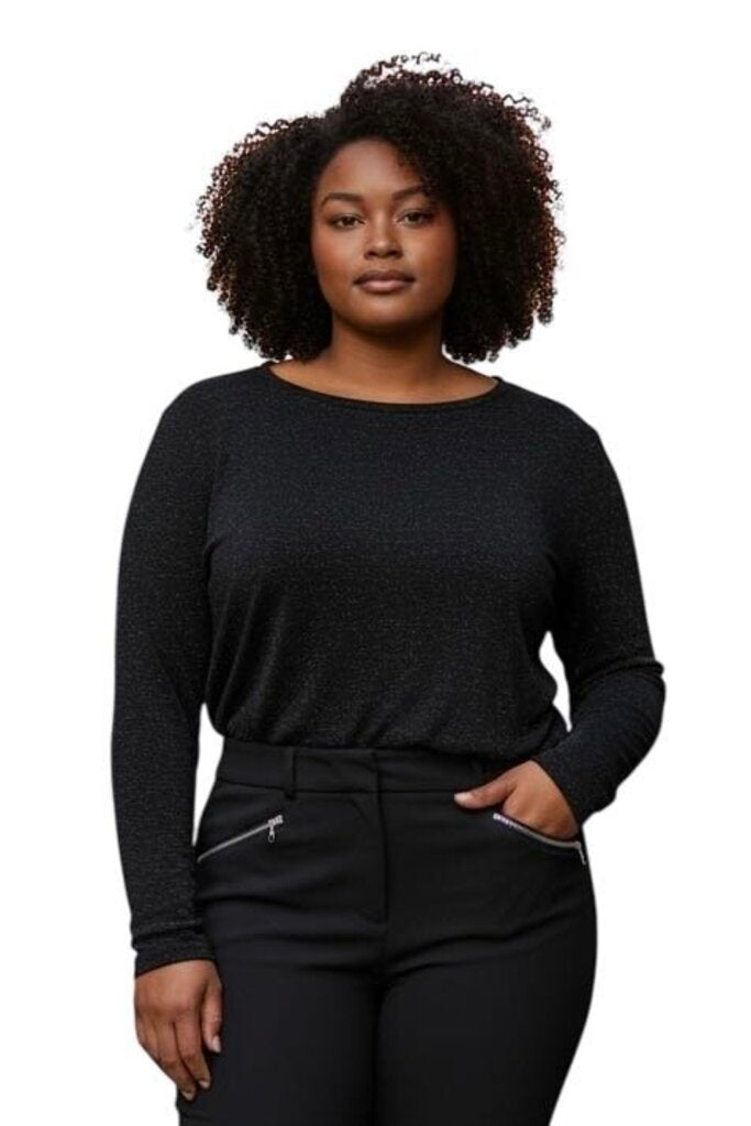 Sparkle Long Sleeve Scoop Neck / LD6