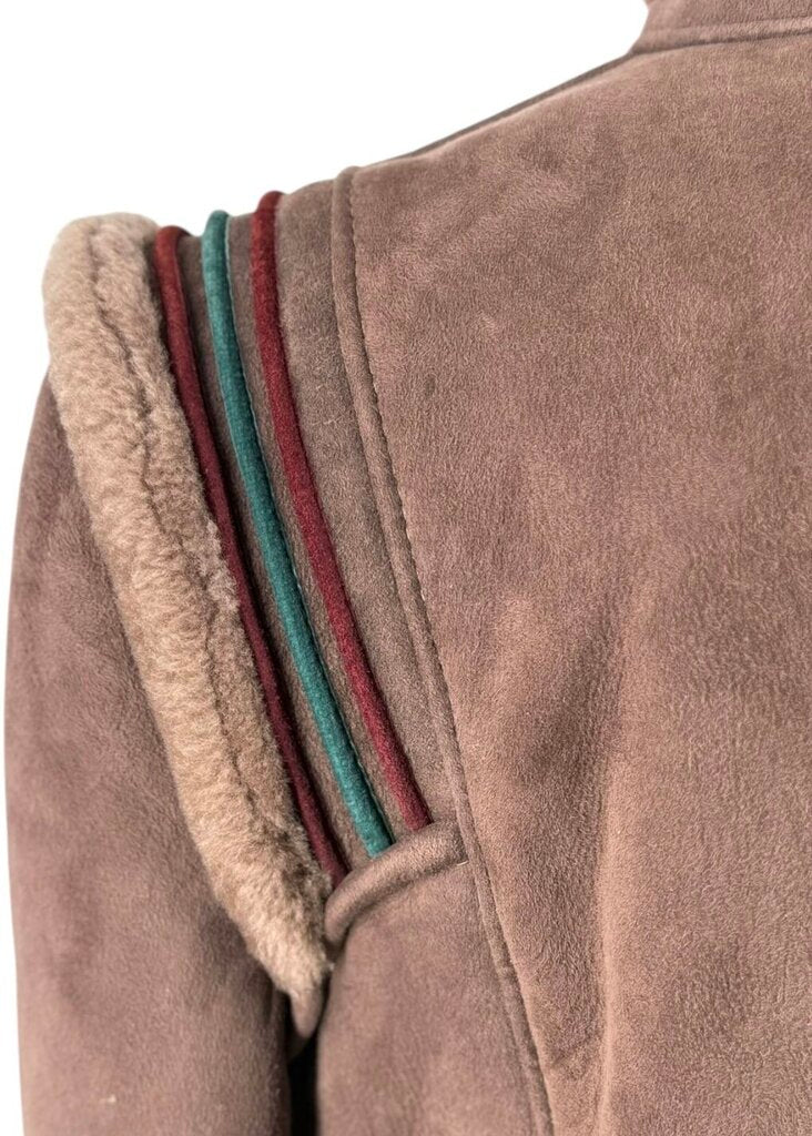 Vintage Suede Shearling Coat