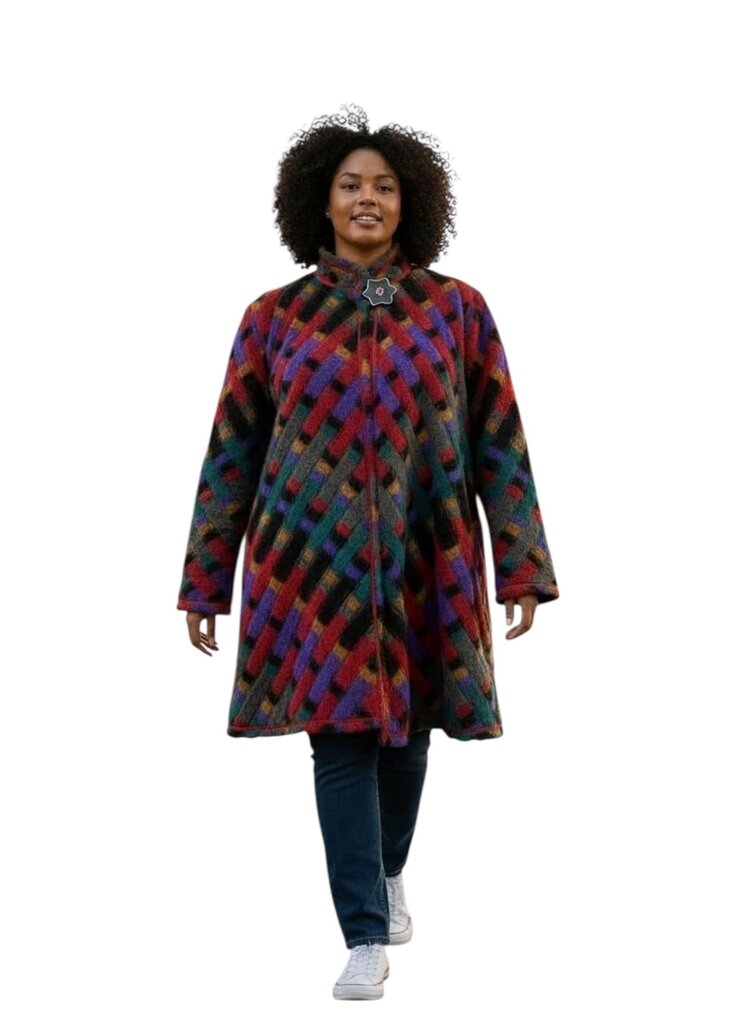 1980s Mohair Blend Swing Coat