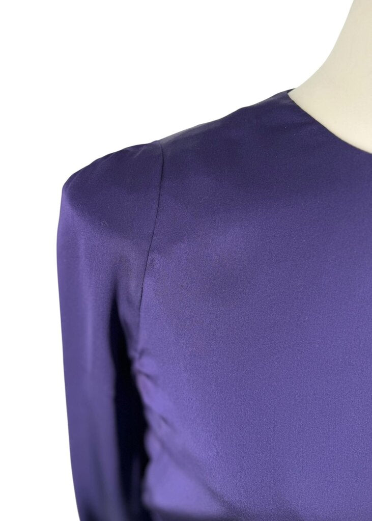 Vintage Button Back Silk Blouse