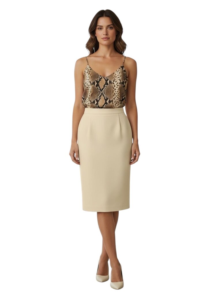 1986 Pleated Pencil Skirt