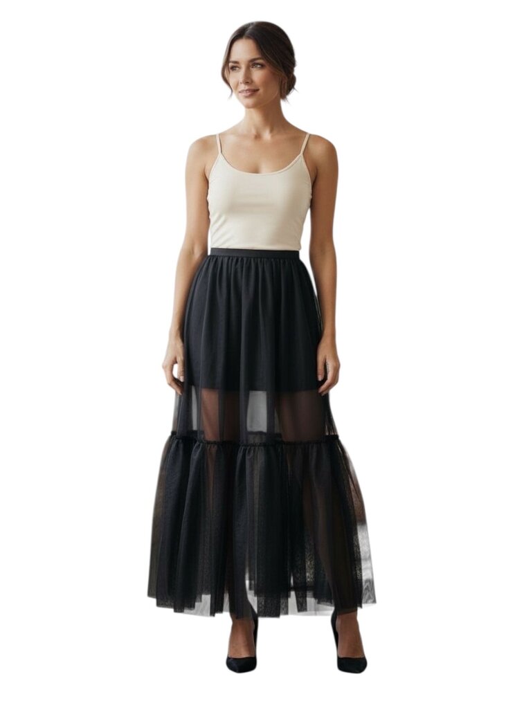 Vintage Pleated Maxi Skirt