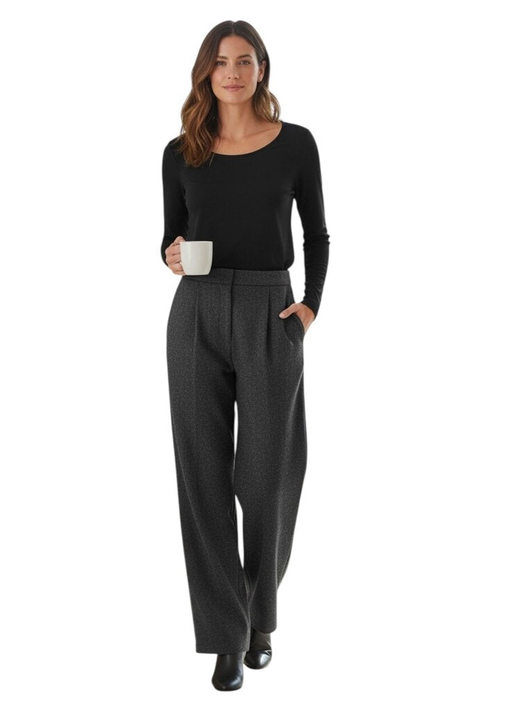 Boutique Pleated Wool Blend Trouser