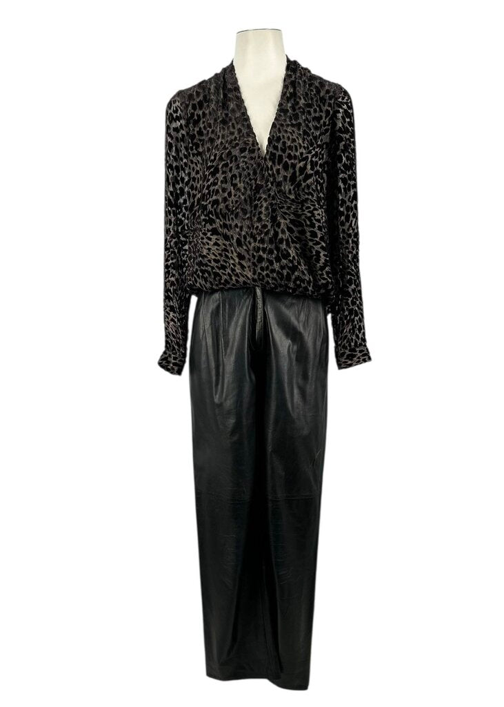 Pleated Leather Trouser / LE5