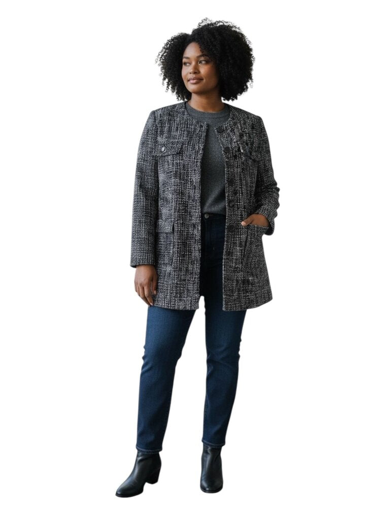 Portal Tweed 2 Button Coat 320 \ LE5