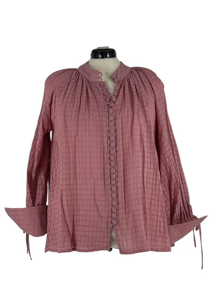 La Femme Gauzy Button Up Top