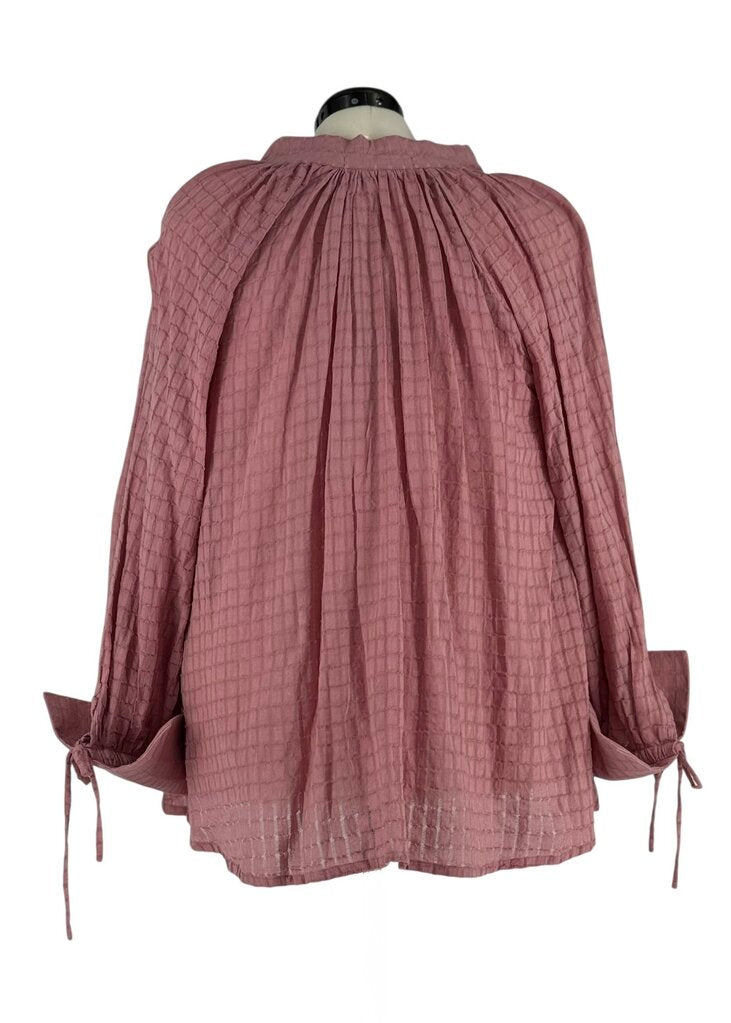 La Femme Gauzy Button Up Top