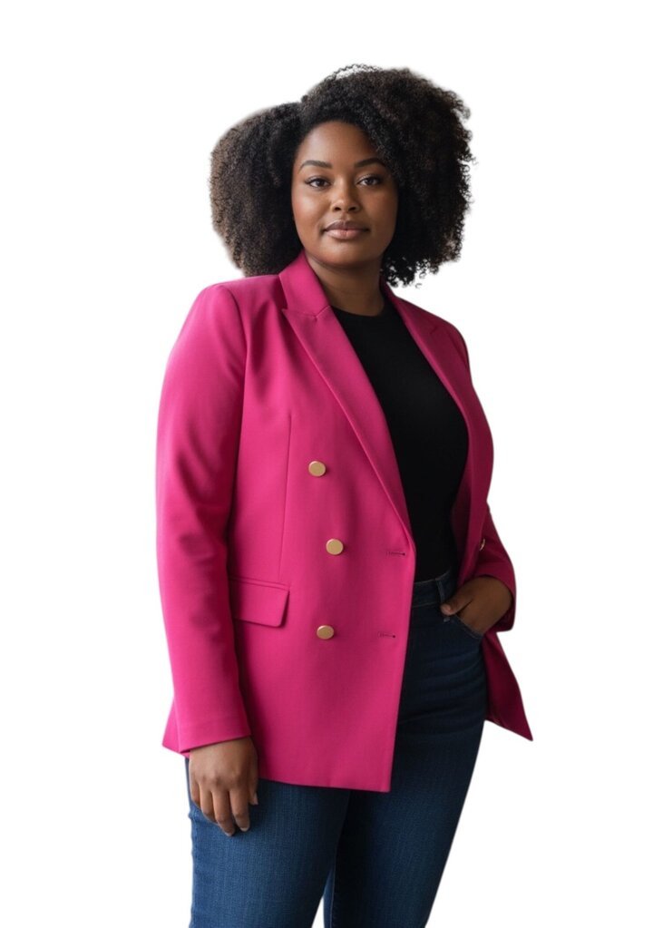 Tagliatore Pink Double Breasted Suit Jacket