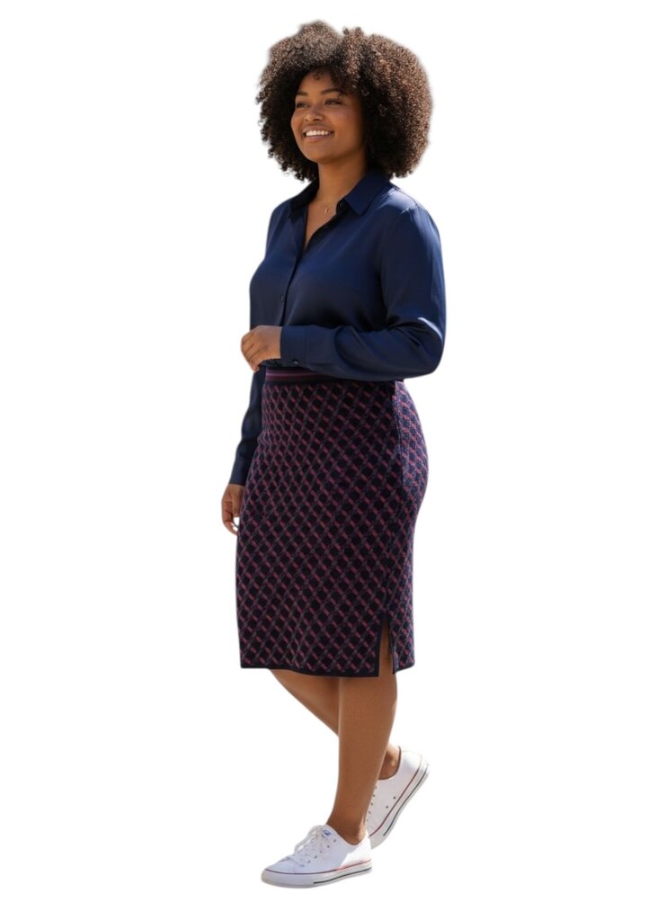 Diane Von Furstenberg Midi Skirt Cube Purple
