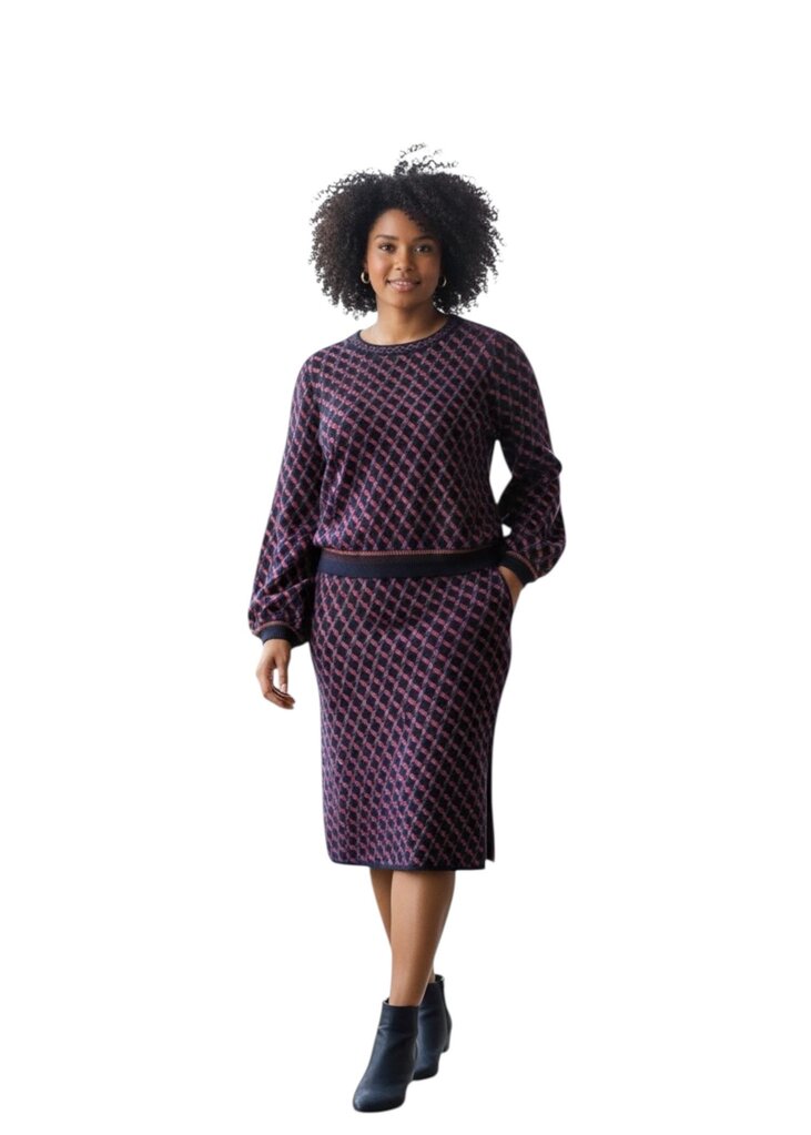 Diane Von Furstenberg Midi Skirt Cube Purple