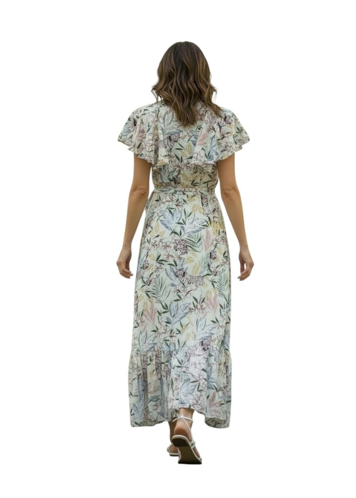 Maje Rivale Ruffled Floral Maxi